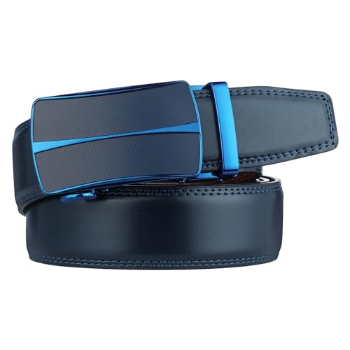 Image of Lavemi Men's Real Leather Ratchet Dress Casual Belt, Cut to Exact Fit,Elegant Gift Box