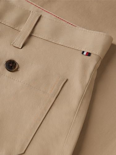 Image of Tommy Hilfiger Women's Twill Straight Chino Pants with Stretch Mid Rise Ankle Pants