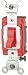 Leviton 1221-2R 20-Amp, 120/277-Volt, Toggle Single-Pole AC Quiet Switch, Extra Heavy Duty Spec Grade, Self Grounding, Red