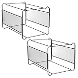 BOHUIZ 2 Packs Hanging File Folder Frame for Legal and Letter Size, Hanging File Organizer Holder Metal Rack Hanging Folder Rails for Filing Cabinet Desk Drawer, 15.4' L x 11' W x 10' H