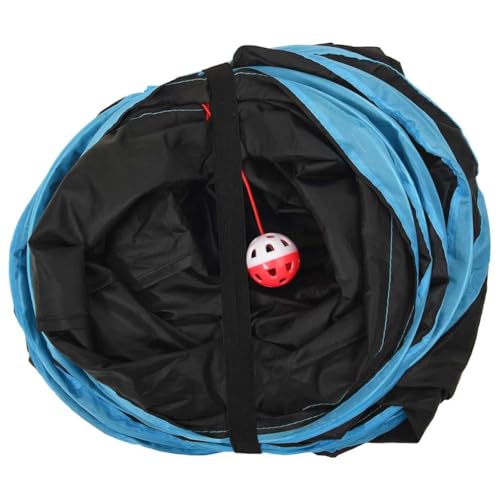 Generisch Katzentunnel in S- Form Schwarz und Blau 122 cm Polyester, Spielzeuge & Spiele, Spielzeug für draußen, Spielzelte &- tunnel- 172185-4