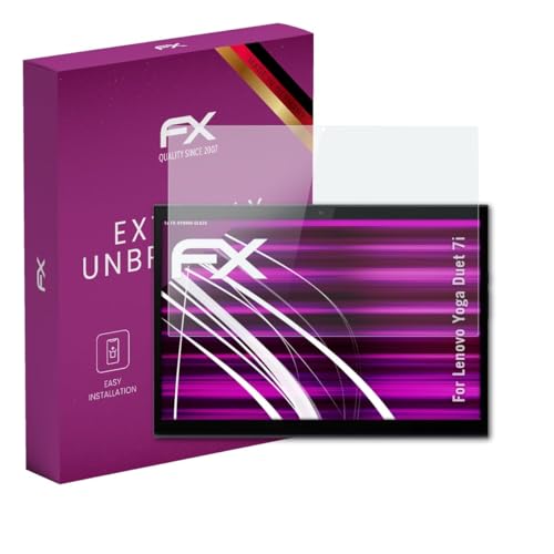 atFoliX Lámina Protectora de plástico Cristal compatible con Lenovo Yoga Duet 7i Película Vidrio, 9H Hybrid-Glass FX Protector Pantalla Vidrio templado de plástico