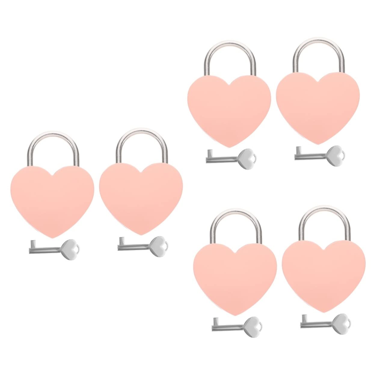 Gadpiparty 6sets Lucchetti Forma Di Cuore Per Valigie Lucchetti Decorativi Per e Sicurezza Per Tour e Regali Romantici Design Elegante e Compatto Per Viaggiare
