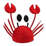 Funny Party Hats Crab Hat, Crab Costume Novelty Hats - Red Crab Hat Cap Party Decor Cosplay Costumes