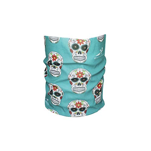 Headsweats Ultra Band Half Teal Skulls bandeau sport homme cheveux longs