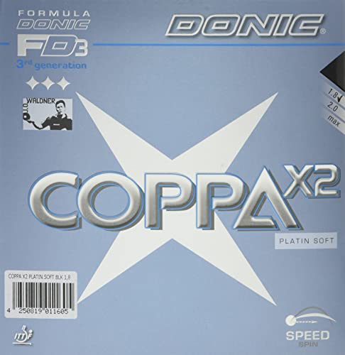 DONIC 卓球 コッパ X2 裏ソフトラバー ブラック 1.8 AL053