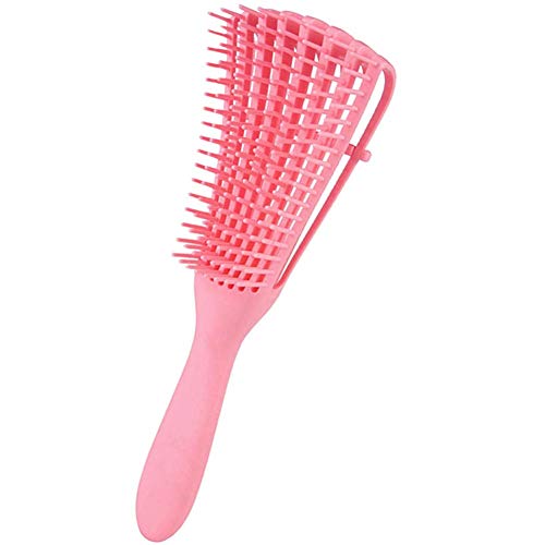 Detangling Brush for Afro America/African Hair Textured 3a to 4c Kinky Wavy/Curly/Coily/Wet/Dry/Oil/Thick/Long Hair, Knots Detangler Scalp Massage Comb Hair Detangler for Women (Pink-D)