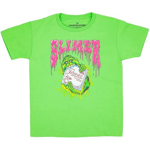 Ripple Junction Ghostbusters Glow in The Dark Kid’s Short Sleeve Youth T-Shirt Slimer Officially Licensed