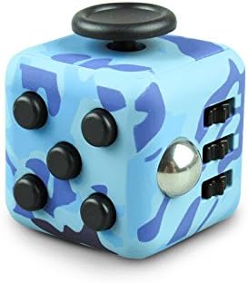 RaFe Fidget Cube - Top Quality Hand Toy - For Relieving Stress, Anxiety & Boredom - Great for Kids & Adults (Camo Blue)