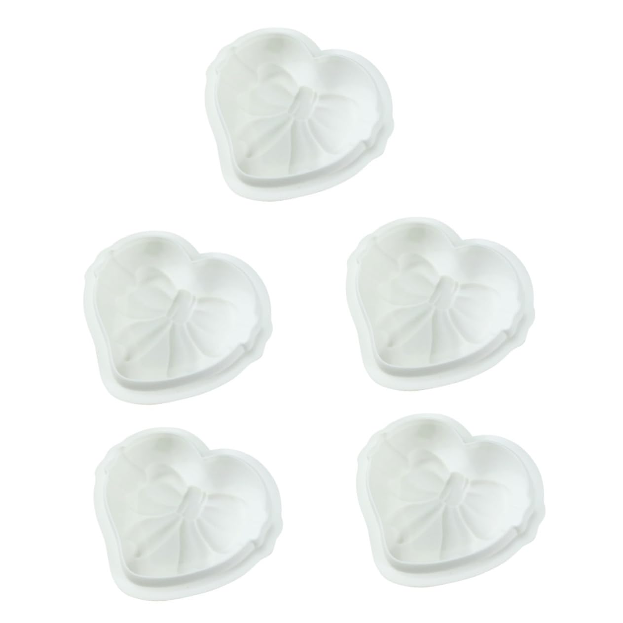 MAGICLULU 5pièces Moule Silicone Forme De Cœur Pour Gâteau Mousse Moule à Pâtisserie Antiadhésif Pour Et Desserts Outil De Cuisine Silicone Et Facile à Nettoyer