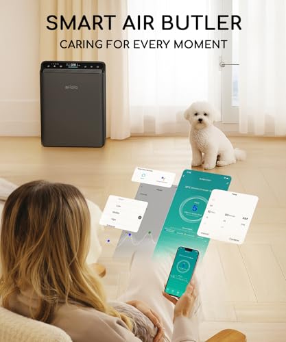 Image of Afloia Smart Air Purifier for Home Large Room, Covers up to 2000 Sq Ft | PM2.5 Display, Auto Mode, App Control, Alexa Compatible, 4-Stage Filter, Washable Pre-Filter, 28 dB Sleep