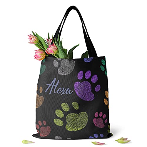 Personalized Name Tote Bag Dog