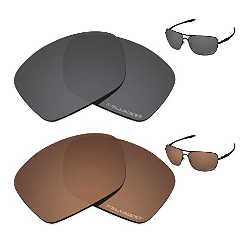 Tintart Performance Replacement Lenses for Oakley Plaintiff Squared Polarized Etched - Value Pack