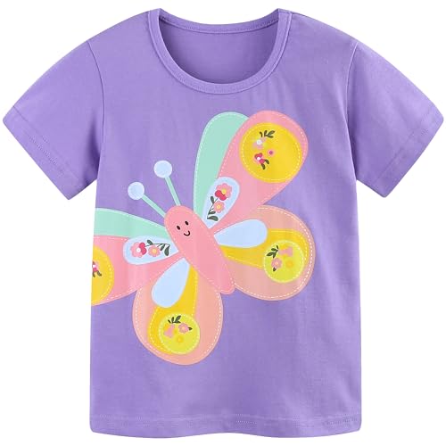 Image of AIWUHE Toddler T Shirts Cotton Summer Tshirts Boys Girls Short Sleeve Tee Tops Casual Graphic Clothes Crew Neck Shirts 2-6Y