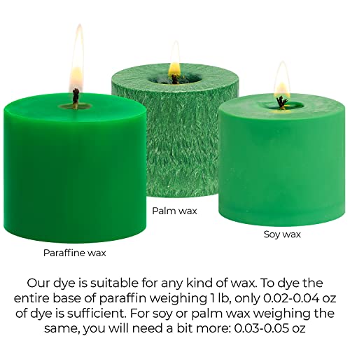 Image of Candle Shop - Green Color 2 oz- Dye Chips for Making Candles - Candle Wax Dye - A Great Choice of Colors