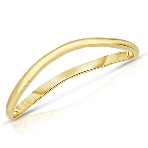 Floreo 10k Yellow Gold or White Gold or Rose Gold 1.5mm Curved Thumb Ring