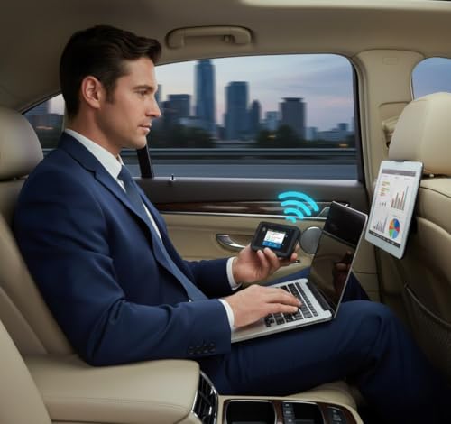 Image of AT&T Unite Explore AC815S, Unlocked Rugged 4G LTE Mobile Hotspot, Up to 450 Mbps, IP65 Water & Dust Resistant, 22hr Battery, Dual-Band WiFi (15 Devices), Travel WiFi, EVDO-LINK Bundle (Budget)