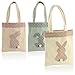 Produktbild com-four® 3x Geschenktasche für Ostern - Beutel mit Osterhase zum Verschenken - niedliche Geschenktüte mit Oster-Motiv (3 Stück - Tasche - 3-farbig)