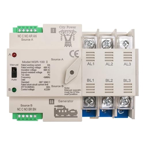 Interruptor de Transferencia Automática 3P 100A 220V para solucionar cortes de energía en redes 2