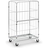 chariot roll conteneur Modèle pratique et polyvalent grâce aux panneaux latéraux emboîtables