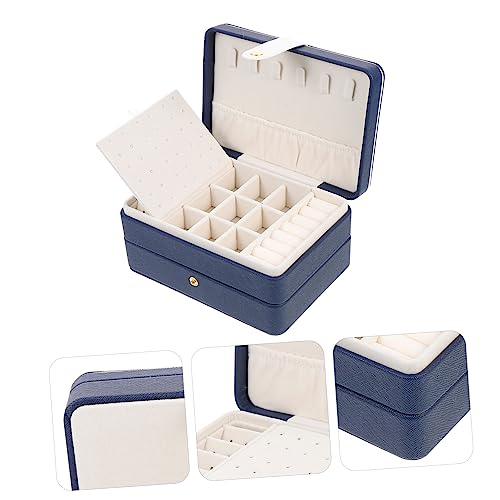 Boîte à bijoux multicouches zippée et coffret de rangement portable