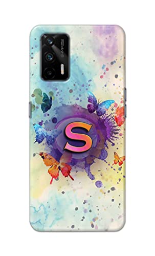 Image of PRINTFIDAA� Printed Hard Back Cover Case for Realme X7 Max 5G Back Cover (Alphabet S) -2808