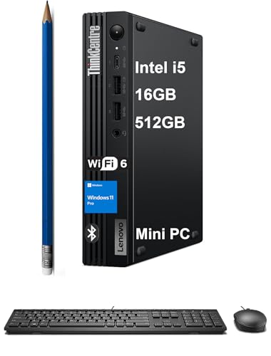 Lenovo ThinkCentre Tiny M70q Gen 5 Intel 10-Core i5-14400T (Beat i7-13700T), 16GB DDR5 RAM, 512GB NVMe SSD, Bluetooth, WiFi 6, Ethernet, Display Port, HDMI, Win 11 Pro, Business Desktop, 3-Yr Wty