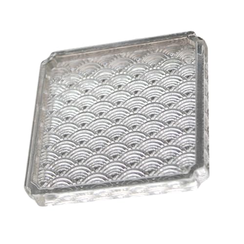 Abaodam 耐熱ガラス製琉璃杯? 海波デザインコースター ティーカップ コーヒーマグ用 卓上保護 熱絶縁 おしゃれ風