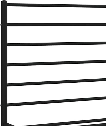 Miniatura 8 de vidaXL Base de cama de metal de 12 pulgadas con cabecero y estribo, no necesita somier, marco de cama de plataforma sin ruido con listones de acero,