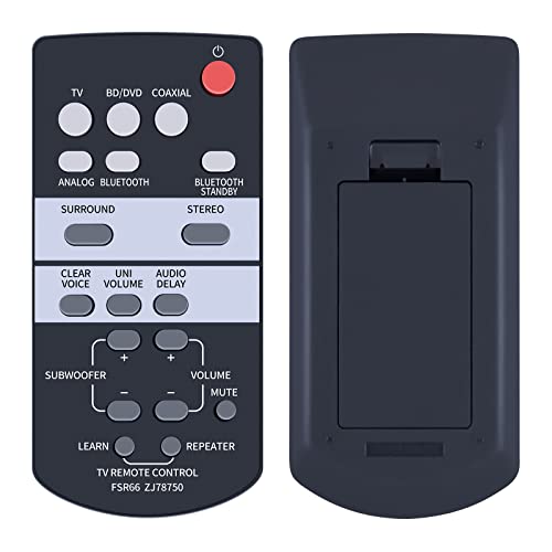 GOUYESHO Mando a Distancia de Repuesto FSR66 ZJ78750 para Barra de Sonido Yamaha YAS-103 YAS103 FSR66 ATS-1030 ATS1030 ZJ78750 para Mando a Distancia Yamaha