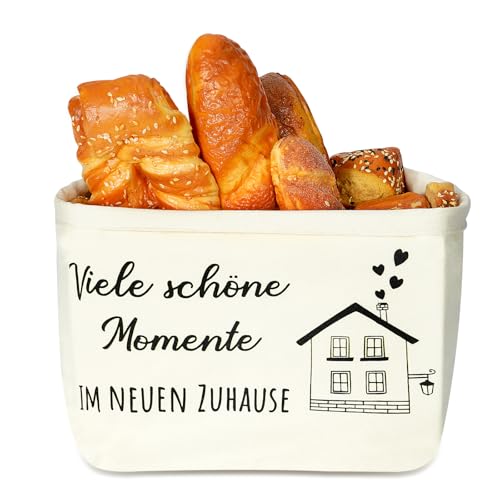 Zorplex Corbeille à Pain en Tissu, Sac à Pain Lavable en Coton Beige, Panier de Table Moderne pour Le Petit-Déjeuner ou La Cuisine, Idée Cadeau pour...