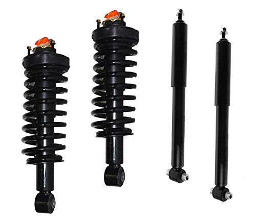 DTA 70014X Full Set -2 Front Complete Strut Assemblies With Springs Mounts 2 Rear Shocks OE Replacement compatible with 2000-2006 Tundra RWD 2WD