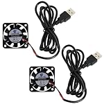 Raykce – 2 Stück DC 5V USB Kühlventilator mit Drähten 40 x 40 x 10 mm