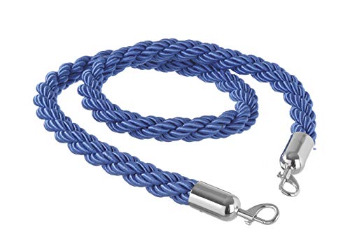 Corde pour poteau d'accueil HENDI en tissu tressé rouge avec mousquetons chromés pour guidage