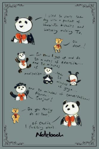 Notebook - The oil paint The Panda, the Cat and the Dreadful Teddy Journal notebook 149: A Blank Lined College Ruled Journal Notebook Gifts for Kids and Teenagers for Writing and Journaling