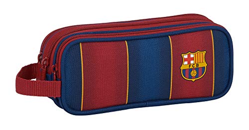 Safta- F.C. Barcelona Estuche Escolar, Color azul marino/granate, Mediana (M635)