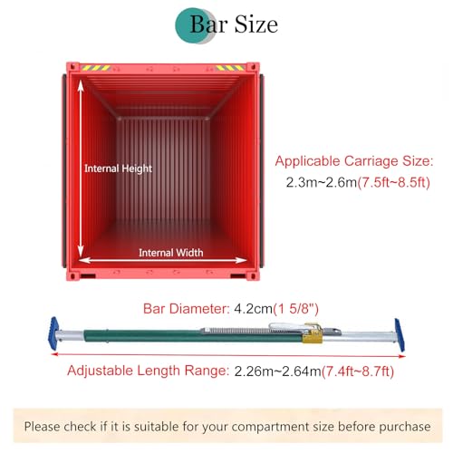 Barre de chargement en aluminium durable avec ajustement télescopique