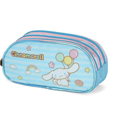 Estojo Escolar Triplo Infantil My Melody Sanrio - Luxce Estojo 3 compartimento (Azul)