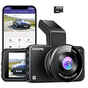 AZDOME M17 WiFi Dash Cam with APP 1080P FHD DVR Car Driving Recorder 3 Inch IPS Screen Dashboard Camera 150° Wide Angle…