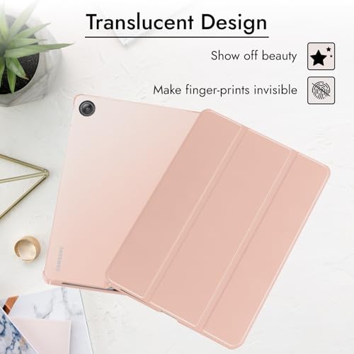 Image of Robustrion Cover for Samsung Galaxy Tab A11 Plus Cover Case 11 inch, Flip Cover Case for Samsung Galaxy Tab A11 Plus Cover /Tab A11+ Tablet Cover with Translucent Back - Rose Gold