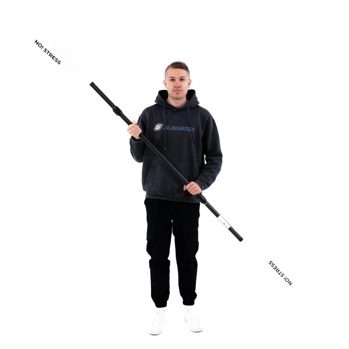 No Stress Carbon Hybrid SUP und Kajakpaddel 4-teilig I Verstellbares, leichtes Paddel, Carbonschaft I Länge Kajak 230 cm/SUP 172-213 cm I Perfekt für Anfänger und Fortgeschrittene