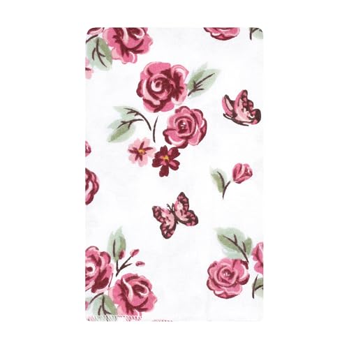 Image of Hudson Baby Unisex Baby Flannel Burp Cloth 10pk, Sweet Roses, One Size