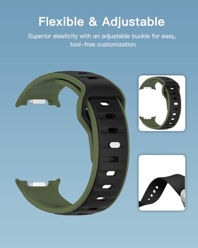 Image of Bands for Samsung Watch 8 Smartwatch,Sport quick-release Silicone Band for Samsung Watch 8,Soft Lightweight & Ventilated Comfort Replacement Smartwatch Strap,Adjustable Wristband
