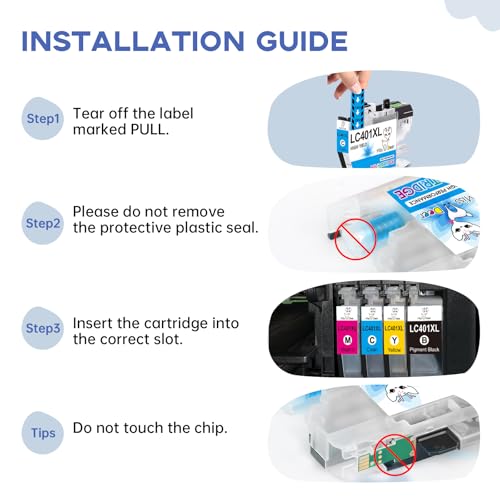 Image of Miss Deer LC401XL Black Ink Cartridge Compatible for Brother LC401XL LC-401