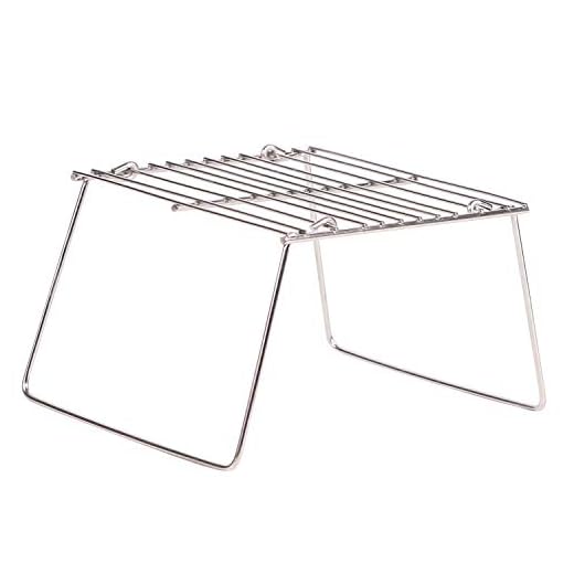 REDCAMP Portable Mini Camping Grill 304 Stainless Steel, Folding Campfire Grill for Backpacking Hiking Survival, 6.3x4.7