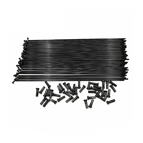 Rayons de vélo J-bend 14G 2mm noirs en acier pour réparation de roue VTT et route