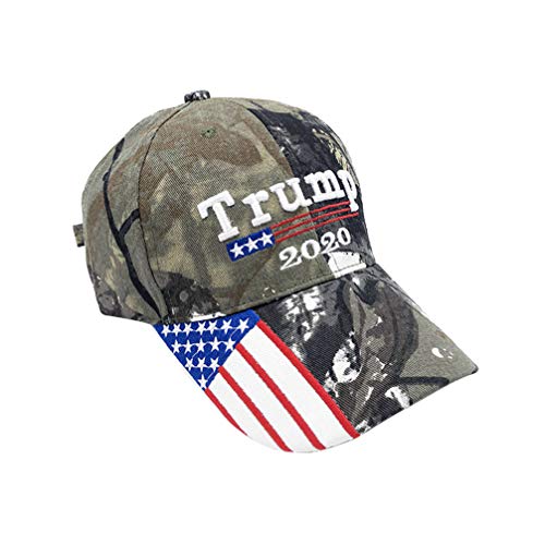 TENDYCOCO Trump Gorra de Béisbol 2020 Trump Hat Slogan Cap Hip Hop Hat Sun Hat Hombres Mujeres Gorra para Presidente Elección