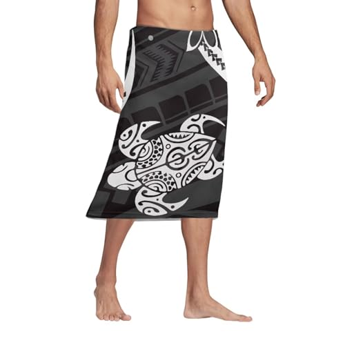 Mens Traditional Sarong Pareo Lavalava Polynesian Samoan Totem Lavalava Wrap Skirts Casual Summer Beachwear