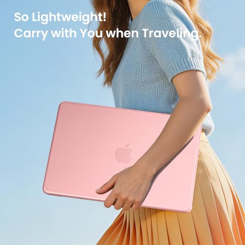 Image of BlueSwan Compatible with 2026 MacBook Neo Case 13-inch with A18 Pro chip A3404, 100% Match Official Color, Sturdy Protective Hard Shell, Ultra-Thin Mac Cover, Pink, Matte Laptop Skin