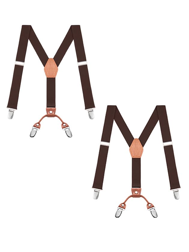 Buyless Fashion 2 Pack Adjustable Suspenders for Kids - 26